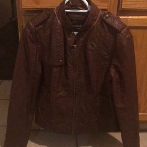 Guess leather moto jacket/Nordstrom.